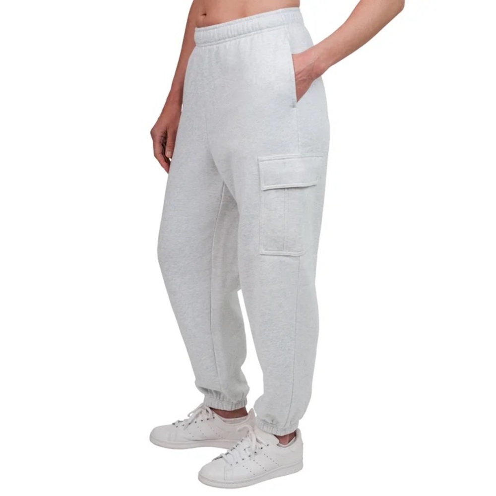Tuff Athletics Women’s Cargo Joggers NWOT Light Grey Soft Lounge Pants Size M - Picture 13 of 16